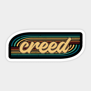 creed retro stripes Sticker